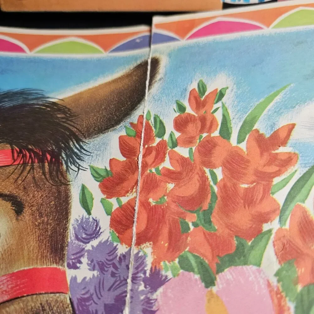 1967 Donkey Party Children's Game Pin the Tail on the Donkey + 25 Party Games